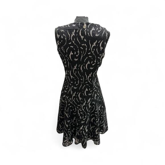Tommy Hilfiger Fit & Flare Mini Dress Size 6 Black Lace Party Cocktail Formal - Picture 2 of 8